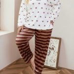 بيجامة حريمي شتوي قطيفة - كود 2128