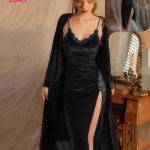 قميص نوم قطيفه - كود 1845