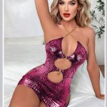 قميص جلد مثير - كود 10745