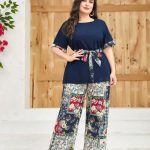 بيحامه حريمي منقرشه - كود 858