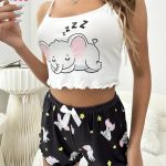 بيجامه شورت حريمي للعروسه - كود 4600