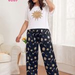 بيجامه نص كم حريمي - كود 0167