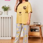 بيجامه نص كم نسائي - كود 0168