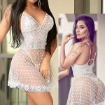 قميص نوم ابيض شفاف - كود 0249