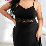 قميص نوم اسود قصير - كود 0308