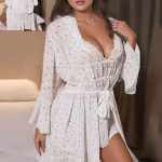 قميص للنوم قصير بالروب - كود 0344