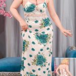 قميص للنوم طويل شفاف من الضهر - كود 0450