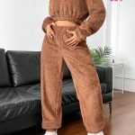 بيجامه قطيفه فرو حريمي - كود 104