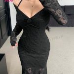 فستان ضيق طويل - كود 1858