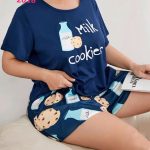 بيجامه شورت نص كم حريمي - كود 2018