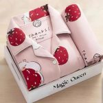 بيجامه حريمي فراوله للعرايس - كود 3125