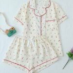 بيجامه شورت زراير حريمي - كود 3390