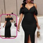 فستان اسود مثير - كود 363