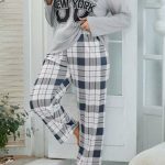 بيجامه حريمي كاروهات - كود 587