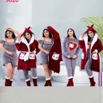 بيجامه حريمي قطيفه - كود 9020