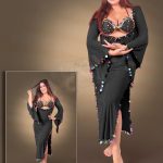 بدلة رقص شرقي بأكمام واسعة - كود 305