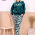 بيجامة قطيفة شتوية - كود 4001 المقاس : بيج سايز تلبيس من 85 الي 110ك