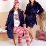 بيجامة حريمي 3 قطع للعرايس - كود 5013