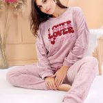 بيجامه حريمي شتوي قطيفه - كود 6003