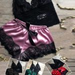 بيجامة شورت ستان ناعم - كود 628