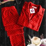 بيجامه مضلعه قطعتين حريمي - كود 820