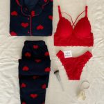 بيجامه 4 قطع حريمي - كود 9005