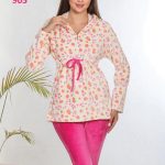 بيجامه قطيفه حريمي - كود 903