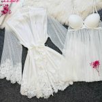 قميص ابيض قصير بالروب ليلة العمر - كود Z1309