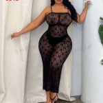 قميص طويل شفاف شبك - كود 0041