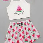 طقم صيفي بنمط بطيخ - كود 2063
