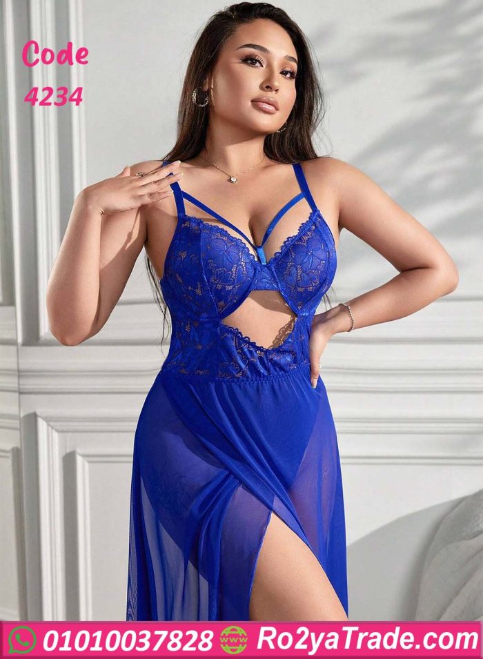 لانجري طويل شفاف - كود 4234