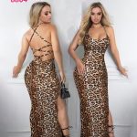 فستان طويل تايجر أنيق - كود 8804