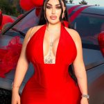 فستان طويل بتصميم جذاب - كود 048