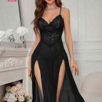 فستان أسود دانتيل راقي - كود 092