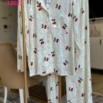 بيجامة شتوية بنقشة كرز - كود 10031