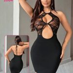 فستان قصير مفتوح - كود 1004