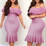 فستان قصير ضيق مفتوح - كود 1116