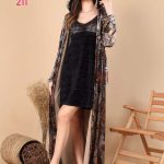 روب شتوي نسائي بنقشة فاخرة - الكود 211