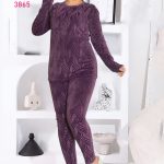 بيجامة شتوي مزخرفة - كود 3865