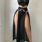 لانجري نسائي شيفون مفتوح - كود 427