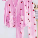 بيجامة نسائية بطبعات كرز - كود 559