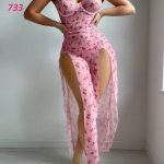 فستان مورد صيفي - كود 733