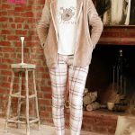 بيجامه 3 قطع حريمي شتوي - كود 9015