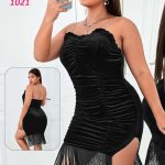 دريس قصير قطيفه للعروسه - كود 1021