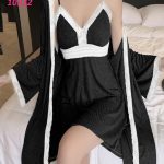 قميص نوم شتوي قصير - كود 10332