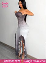 فستان طويل بتصميم جذاب - 3075