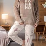 طقم بيجامة شتوي قطيفة - 3661