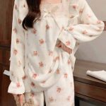 طقم بيجامة شتوي قطيفة - X20