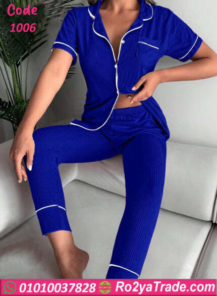 طقم بنطلون وبلوزة أنيق - كود 1006
