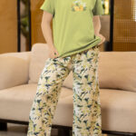 طقم بنطلون وتيشرت نص كم - كود 1901